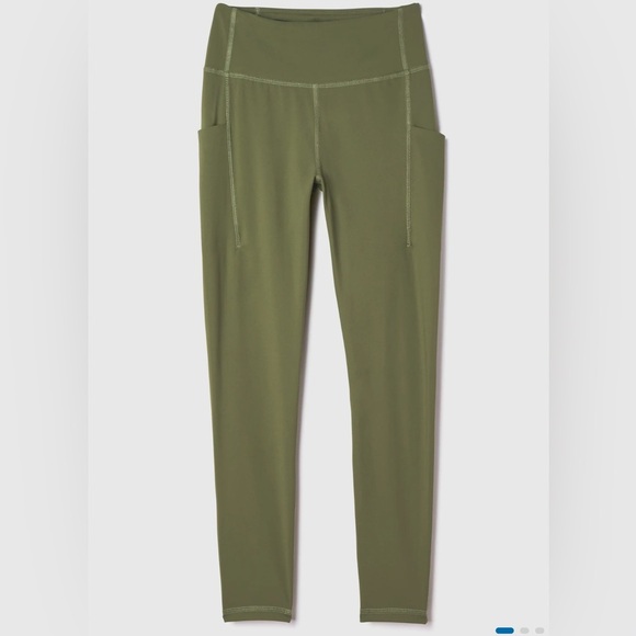 Push FWD Olive Green Training 7/8 Leggings - Picture 10 of 13